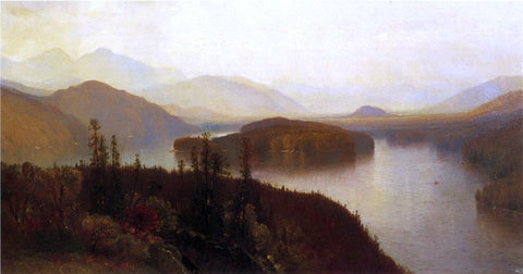  Jr. Samuel Colman Lake Placid, Adirondacks - Hand Painted Oil Painting