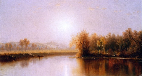  Sanford Robinson Gifford Indian Summer on Clawerack Creek - Hand Painted Oil Painting