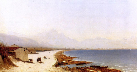  Sanford Robinson Gifford The Road by the Sea, near Palermo, Sicily (also known as Near Palermo) - Hand Painted Oil Painting
