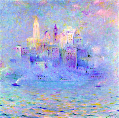  Theodore Earl Butler Lower Manhattan - Hand Painted Oil Painting