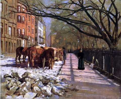  Theodore Robinson Beacon Street, Boston - Hand Painted Oil Painting
