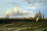  Thomas Birch View of New York Harbor - Hand Painted Oil Painting