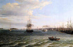  Thomas Birch View of Philadelphia, Looking South on the Delaware River - Hand Painted Oil Painting