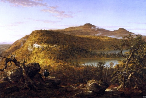  Thomas Cole A View of the Two Lakes and Mountain House, Catskill Mountains, Morning - Hand Painted Oil Painting
