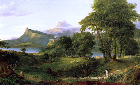  Thomas Cole The Course of Empire: The Arcadian or Pastoral State - Hand Painted Oil Painting
