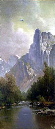  Thomas Hill Yosemite Valley with Half Dome - Hand Painted Oil Painting