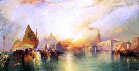  Thomas Moran The Gate of Venice - Hand Painted Oil Painting
