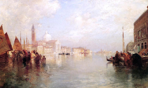  Thomas Moran The Grand Canal - Hand Painted Oil Painting