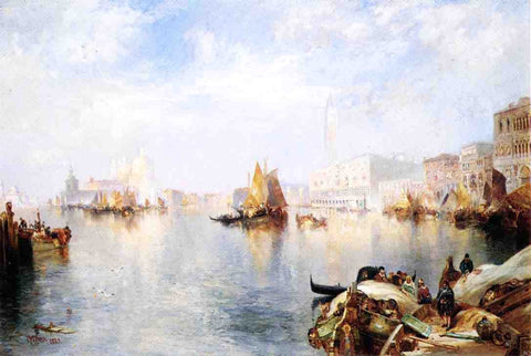  Thomas Moran Venetian Grand Canal - Hand Painted Oil Painting
