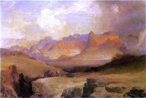  Thomas Moran View of Yosemite - Hand Painted Oil Painting