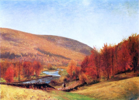  Thomas Worthington Whittredge Autumn Landscape, Vermont - Hand Painted Oil Painting
