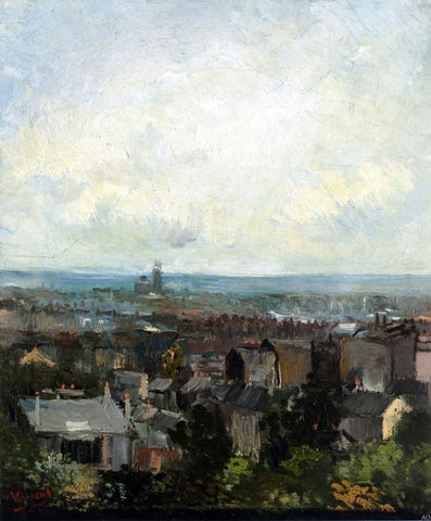 Vincent Van Gogh View of Paris from near Montmartre - Hand Painted Oil Painting