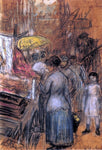  William James Glackens Scene on the Lower East Side - Hand Painted Oil Painting