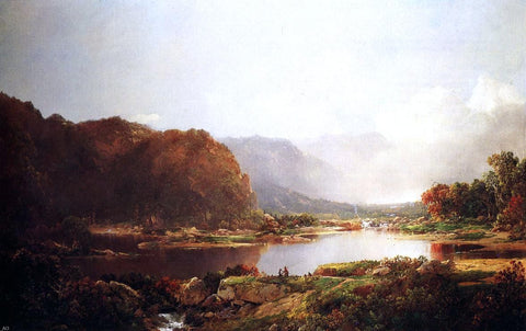  William Louis Sonntag Fishermen in the Adironcacks, Hudson River - Hand Painted Oil Painting