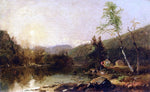  William M Hart Study for "View of the Valley of the White Mountains, New Hampashire, 1857' - Hand Painted Oil Painting