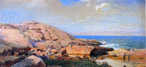  William Stanley Haseltine Rocky Coast of New England - Hand Painted Oil Painting
