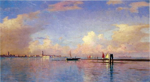  William Stanley Haseltine Sunset on the Grand Canal, Venice - Hand Painted Oil Painting