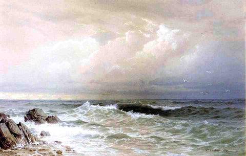  William Trost Richards Off the Coast of Rhode Island - Hand Painted Oil Painting