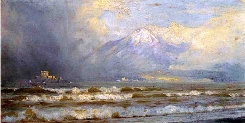  William Trost Richards Vesuvius in Winter - Hand Painted Oil Painting