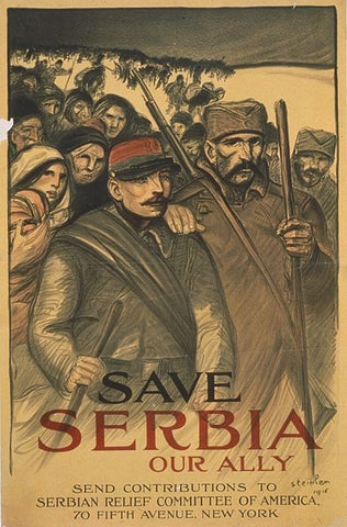  Theophile Alexandre Steinlen Save Serbia - Hand Painted Oil Painting