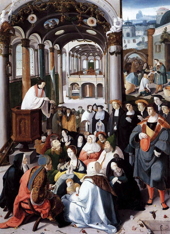  Aertgen Van Leyden Church Sermon - Hand Painted Oil Painting