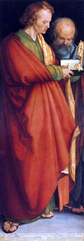  Albrecht Durer Four Holy Men (left panel): St. John and St. Peter - Hand Painted Oil Painting