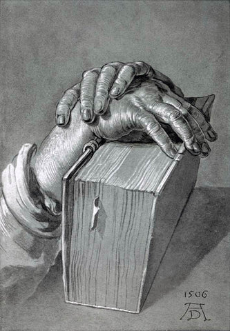  Albrecht Durer Hand Study with Bible - Hand Painted Oil Painting