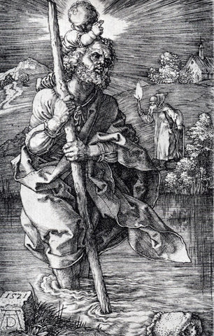  Albrecht Durer St. Christopher Facing To The Right - Hand Painted Oil Painting