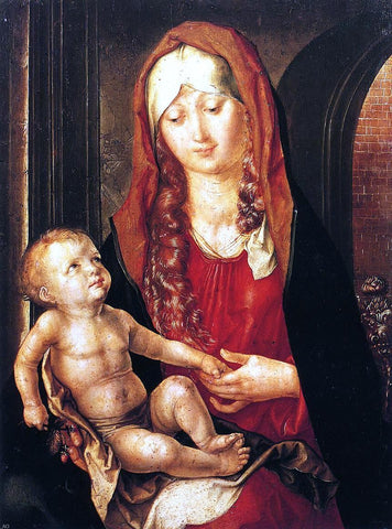  Albrecht Durer Virgin and Child Before an Archway - Hand Painted Oil Painting
