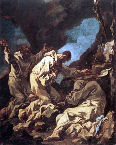  Alessandro Magnasco Three Camaldolite Monks at Prayer - Hand Painted Oil Painting