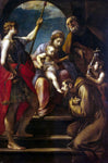  Alessandro Tiarini Holy Family with Saints - Hand Painted Oil Painting