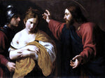  Alessandro Turchi Christ and the Woman Taken in Adultery - Hand Painted Oil Painting