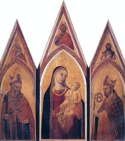  Ambrogio Lorenzetti Altarpiece of St Proculus - Hand Painted Oil Painting