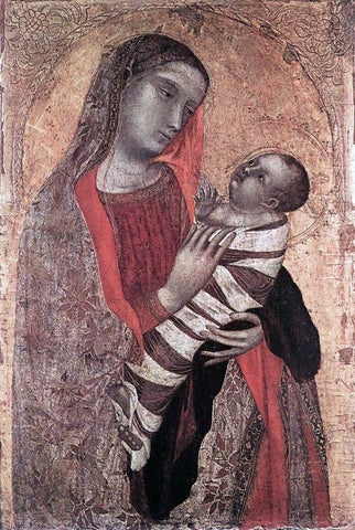  Ambrogio Lorenzetti Madonna and Child - Hand Painted Oil Painting