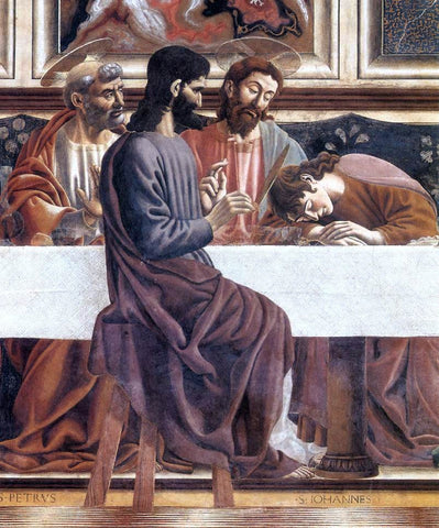  Andrea del Castagno Last Supper (detail) - Hand Painted Oil Painting