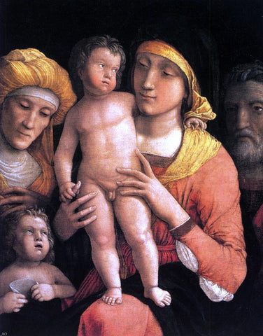  Andrea Mantegna The Holy Family with Saint Elizabeth and the Infant John the Baptist - Hand Painted Oil Painting