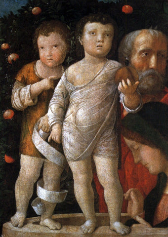  Andrea Mantegna The Holy Family with St John - Hand Painted Oil Painting