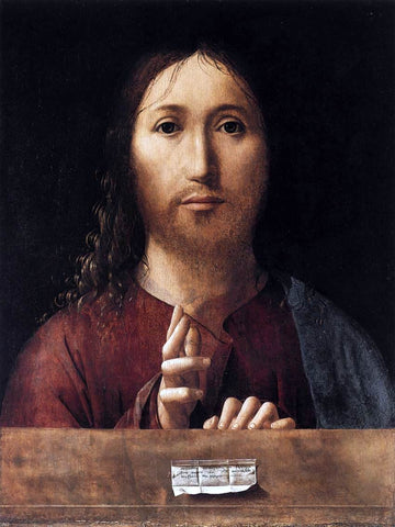  Antonello Da Messina Salvator Mundi - Hand Painted Oil Painting