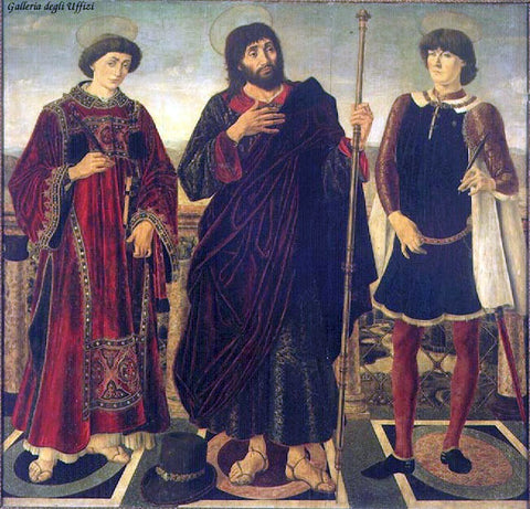  Antonio Pollaiolo Altarpiece of the SS. Vincent, James and Eustace - Hand Painted Oil Painting