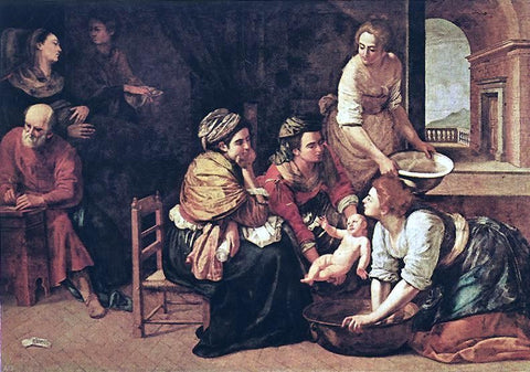  Artemisia Gentileschi Birth of St John the Baptist - Hand Painted Oil Painting