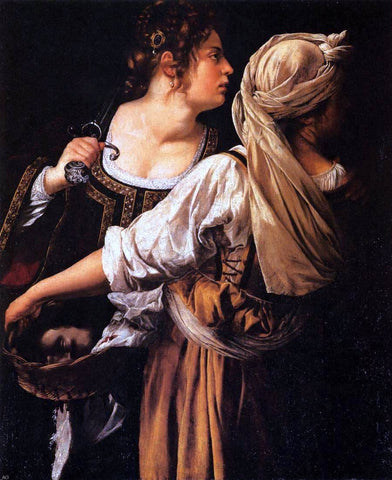  Artemisia Gentileschi Judith and Her Maidservant - Hand Painted Oil Painting