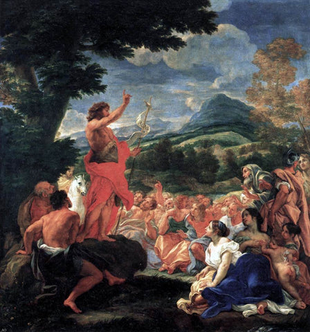  Baciccio The Preaching of St John the Baptist - Hand Painted Oil Painting