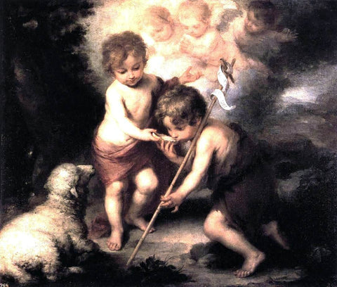  Bartolome Esteban Murillo Infant Christ Offering a Drink of Water to St John - Hand Painted Oil Painting