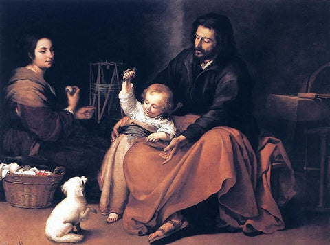  Bartolome Esteban Murillo The Holy Family - Hand Painted Oil Painting