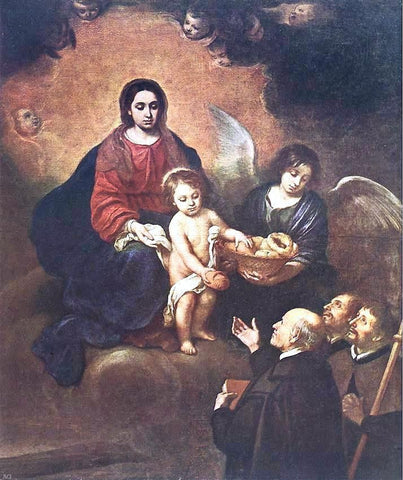  Bartolome Esteban Murillo The Infant Jesus Distributing Bread to Pilgrims - Hand Painted Oil Painting