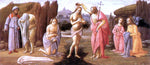  Bartolomeo Di Giovanni Predella: Baptism of Christ - Hand Painted Oil Painting