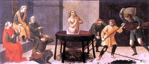  Bartolomeo Di Giovanni Predella: Martyrdom of St John - Hand Painted Oil Painting