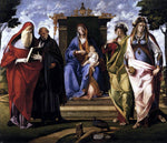  Benedetto Diana Virgin and Child Enthroned with Saints - Hand Painted Oil Painting