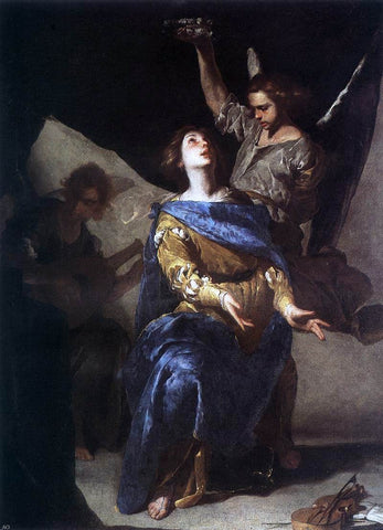  Bernardo Cavallino The Ecstasy of St Cecilia - Hand Painted Oil Painting