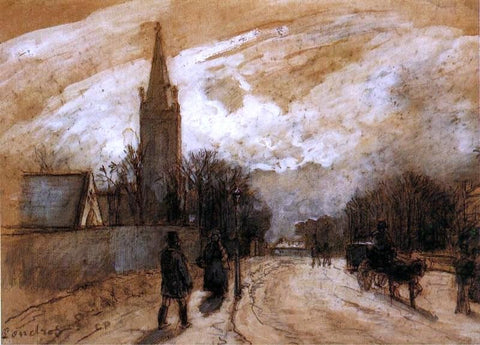  Camille Pissarro Study for 'All Saints' Church, Upper Norwood' - Hand Painted Oil Painting